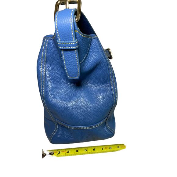 Dooney & Bourke   Blue Full Leather Exterior Large Slouch Bag Top Shoulder - Picture 4 of 8